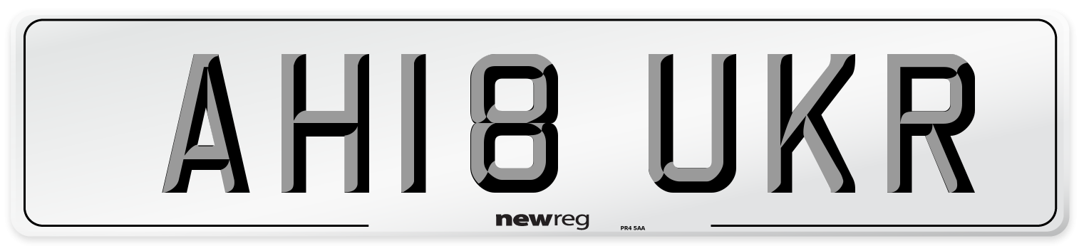 AH18 UKR Number Plate from New Reg